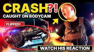 Cop Flips His Car During High-Speed Chase