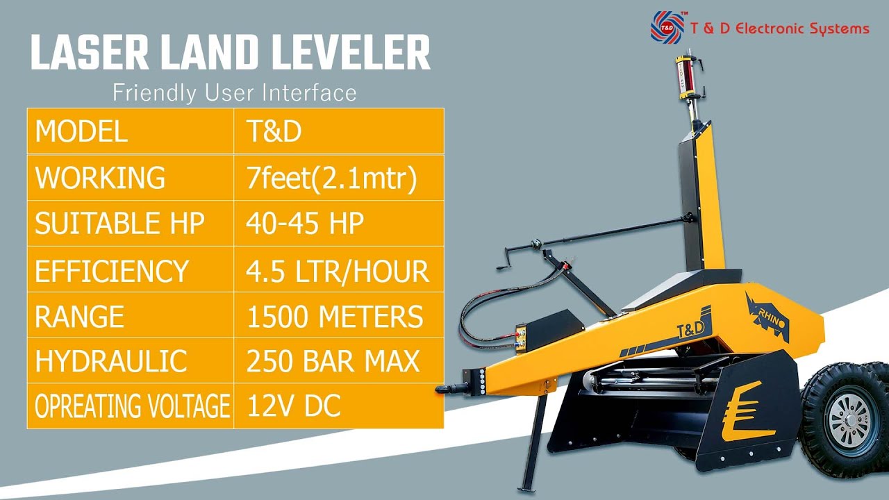 T&D Electronic Systems Rhino Laser Land Leveler YouTube