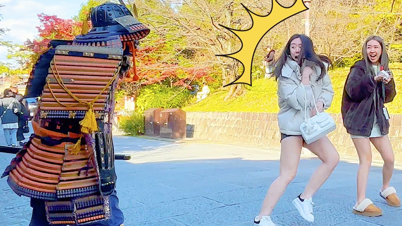 #87 SAMURAI Statue Prank in Kyoto Japan | Best reactions & Funny Mannequin prank at Kiyomizu Temple