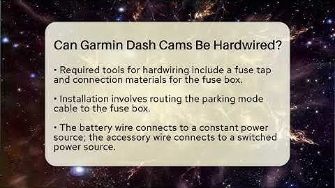 Can Garmin Dash Cams Be Hardwired? - Talking Tech Trends