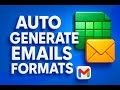 ✨ Auto-Generate Emails in Bulk 📧 | Google Sheets Magic 🧙‍♂️ with Apps Script 🚀🔥#EmailFormatGenerator