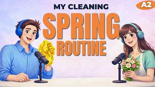 Spring Cleaning Routine | A2 English Conversation Podcast For Beginners | Learn English Fast