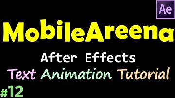 After Effects Easy Text Animation Tutorial in Urdu/Hindi