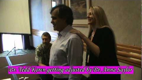 Dr Tedd Koren getting adjusted by Dr. Anna Saylor with Koren Specific Technique