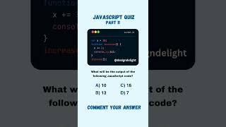 JavaScript Quiz Part 11 Comment Your Answer 😄 #jsquiz #jstips #javascriptquiz #javascriptlearning