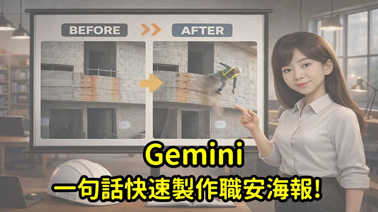 職安教育升級:工地現場照+Gemini 就能做宣導圖卡 縮圖