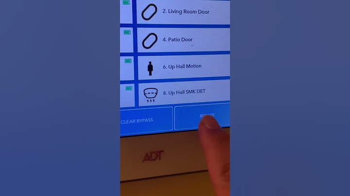 ADT command panel zone bypass and clear bypass