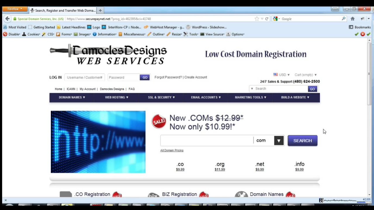 Low Cost Hosting and Domain Registration