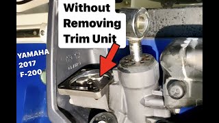 2017 Yamaha F200 2.8L Trim Motor Replaced Without Removing Trim Unit.
