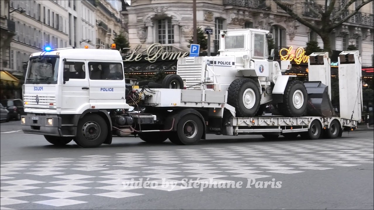 RARE  porte-char police avec sirène