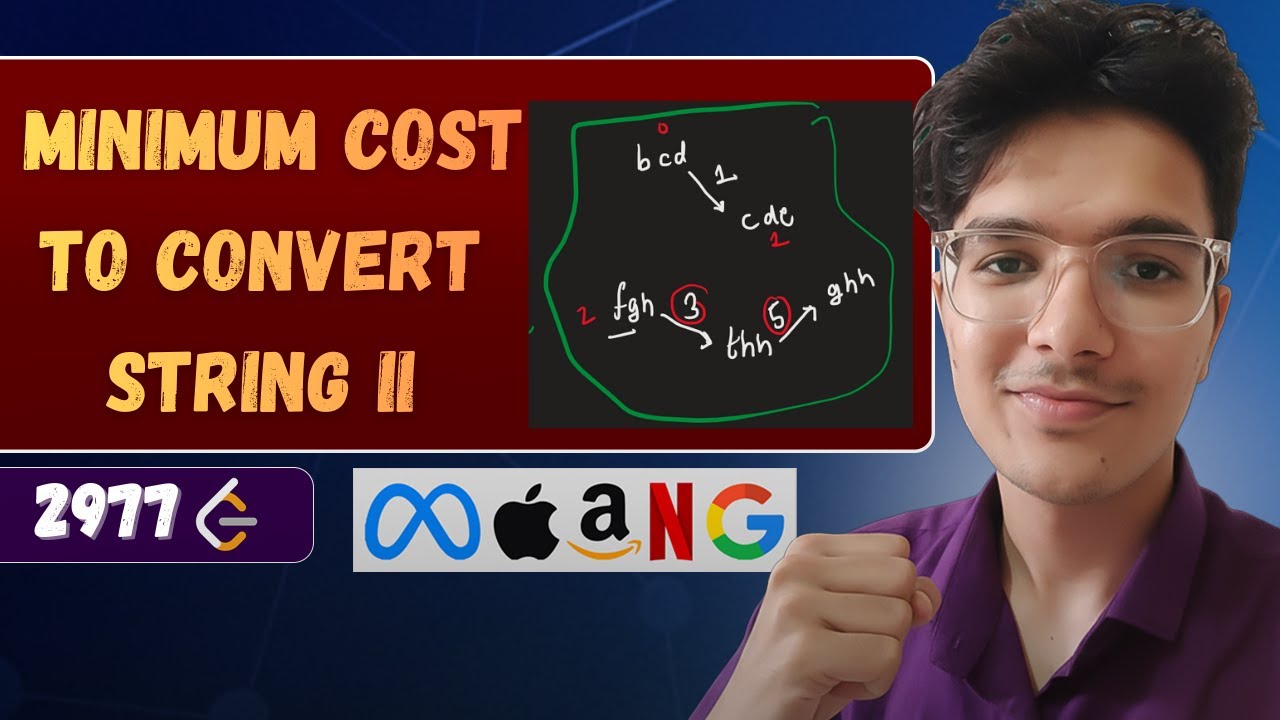 Minimum Cost to Convert String II | LeetCode 2977 | DP on Substrings ...