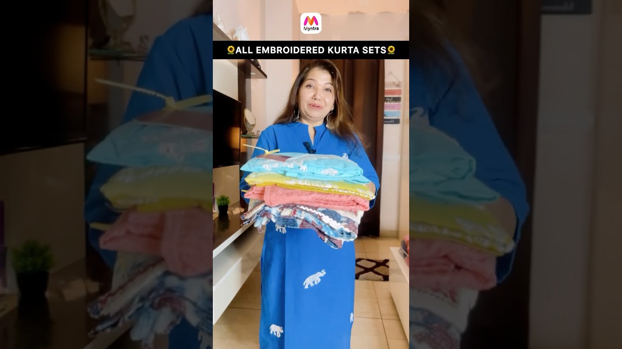 🔥All embroided and mirror kurta sets #myntra #mirror #affiliate  #suit #fashion #yt #shorts #fypシ
