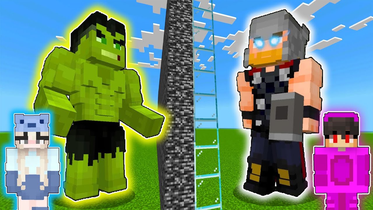 ❤️I Cheated in a SUPER MEGA THOR Mob Battle || Minecraft PE