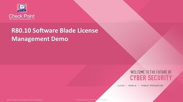 R80.10 Software Blade License  Management