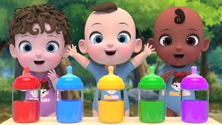 Color Bottle Finger Family Ten In The Bed &amp; Five Little Monkeys | Nursery Rhymes  | Kindergarten