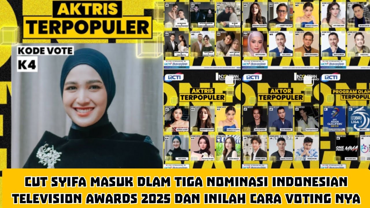 🔴CUT SYIFA MASUK DLAM TIGA NOMINASI INDONESIAN TELEVISION AWARDS 2025 DAN INILAH CARA VOTING NYA