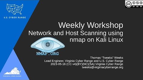 Network and Host Scanning using nmap on Kali Linux