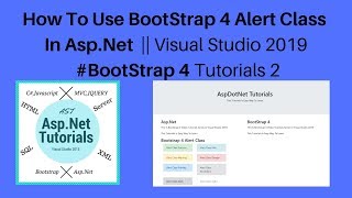 How to use bootstrap 4 alert class in asp.net || visual studio 2019 #bootstrap 4 tutorials 2