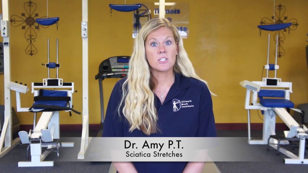 Dr. Amy DPT Demonstrates Sciatica Stretch Number Two sciatica treatment medication