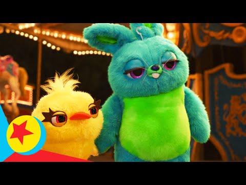 Fluffy Stuff with Ducky & Bunny: "Three Heads" Clip | Pixar Popcorn | Pixar