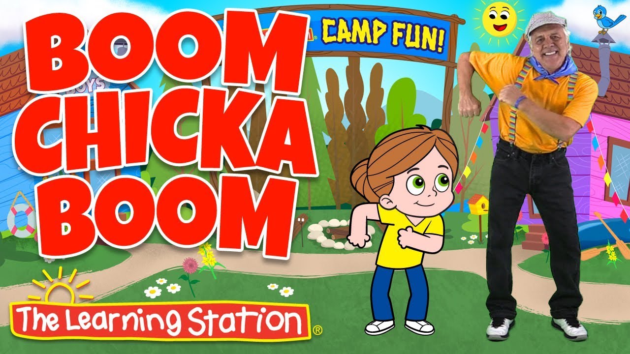Boom Chicka Boom ♫ Action Songs Kids ♫ Brain Breaks ♫ Camp ...