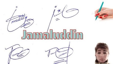 Jamaluddin signature with arooj
