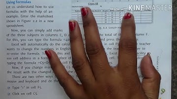 Class 7th :- Computer - chapter - Formulas and Functions MS Excel 2010(part-1)