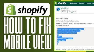 How to Fix Mobile View on Shopify 2025 (Updated)