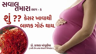 કેસર ખાવાથી બાળક ગોરું થાય | સવાલ તમારા ભાગ - ૫  | pregnant women health tips | Dr. Kaajal Mangukiya screenshot 1