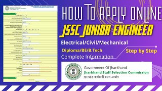 How to Apply Online for JSSC JE Online Application Form 2022 #jssc #jssc_je #jssc_vacancy_2022 screenshot 1