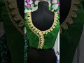 Green Plain Fabric Designer Blouse! 😍Simple Lace Blouse Design