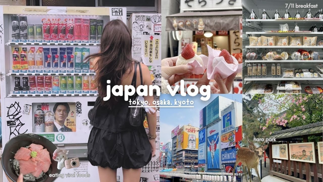 JAPAN VLOG 🍥🍡| tokyo & osaka, eating viral foods, nara park🦌, teamLab, exploring kyoto, dotonbori