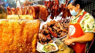 Super Skill Cutting Crispy Roast Pork Belly | Cambodian Street Food