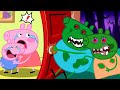 Daddy mummy pig  zombies attack peppas house   peppa pig funny animation