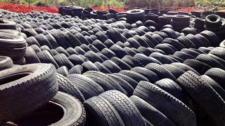 The process of handling and recycling old car tires is extremely efficient