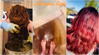 Henna hair TRANSFORMATION -TikTok | how to dye hair with henna