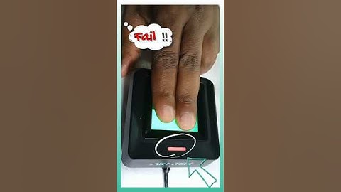 2 Finger SLAP Fails during Biometric Scanning using ARATEK A800 Biometric Scanner