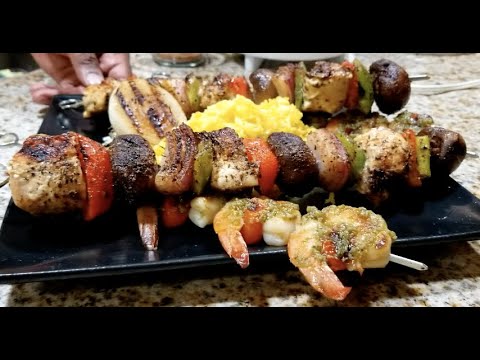 How To Make Saffron Rice With Skewers