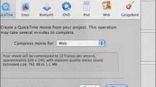 Compressing video - iMovie example