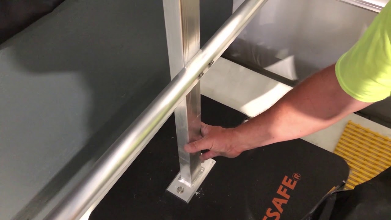 KATTSAFE GR34 Guardrail - Installing the Railing into the Post - YouTube