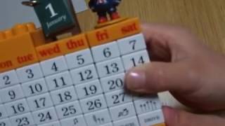 くまのがっこう ジャッキーのブロックカレンダー・万年カレンダー