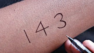 143 (one four three) से बनाओ मस्त tattoo || simple tattoo with pen