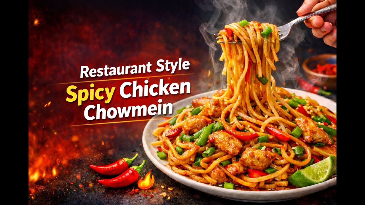 Spicy Chicken Chowmein Recipe | Better Than Restaurant Taste!