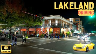 Lakeland Florida Driving Through At Night