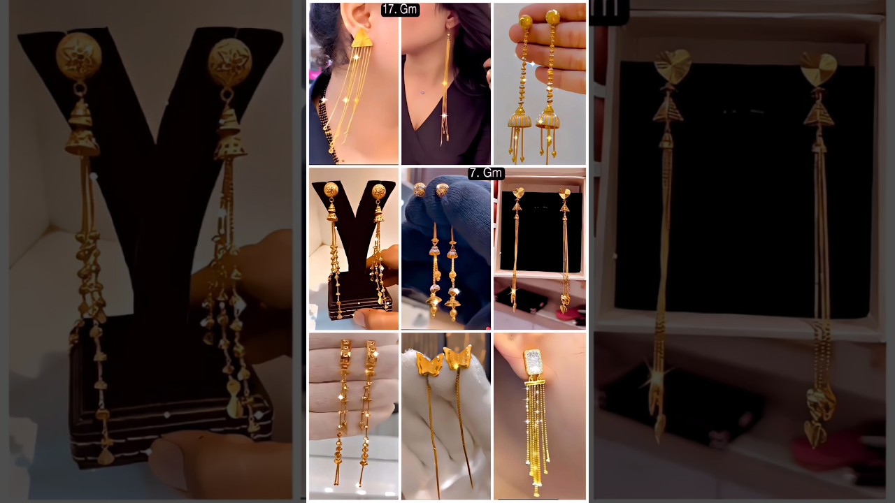 Fancy Gold Earrings Designs With Price |Sui Dhaga Earrings Gold|Latest Gold Earrings 
