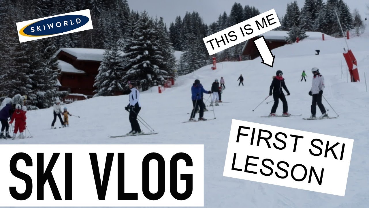 SKI VLOG | SKIING WITH KIDS // FIRST SKI LESSON - PART 2 - YouTube