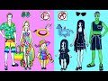 How to Make Sadako and Rapunzel Family Outfits ~ Paper Dolls Dress Up Contest Family ~ Dolls Beauty
