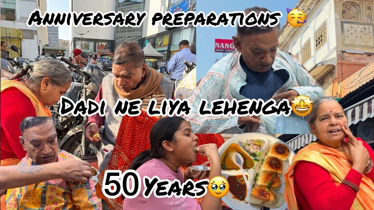 50years🥹|| Preparations 😍|| Lehenga💗|| Food😁