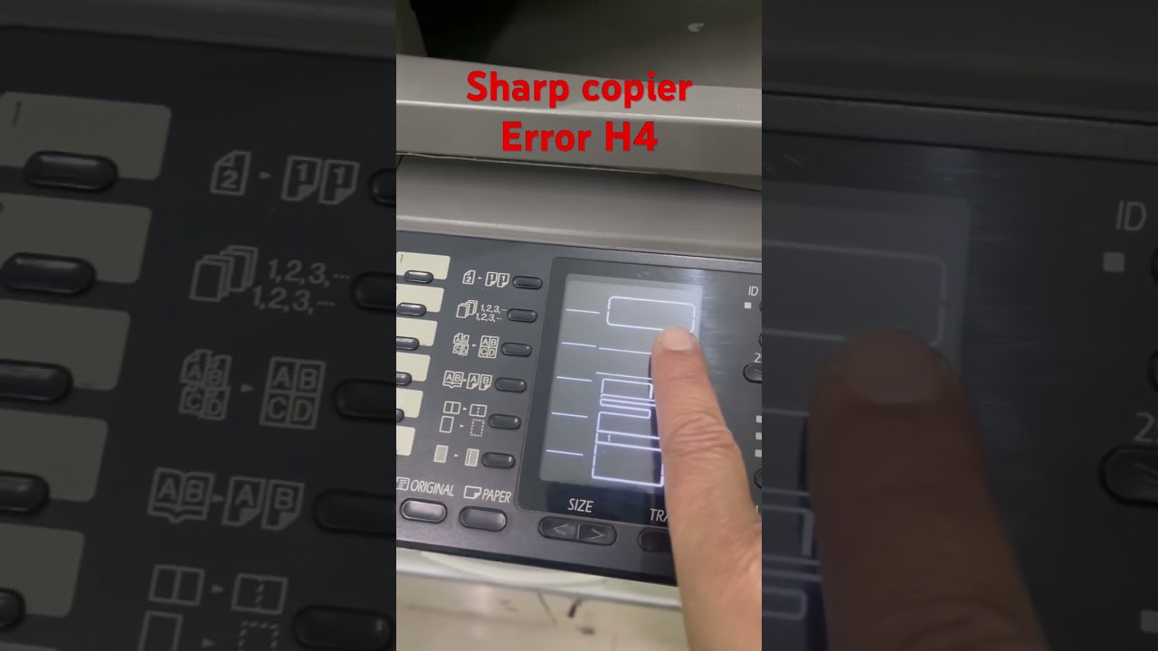 Sharp Photocopies machine Error H4