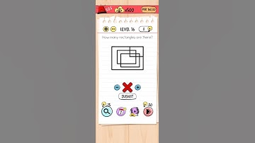 Brain test level 76 | How many rectangles are there #braintest #mobilegame #iqtest